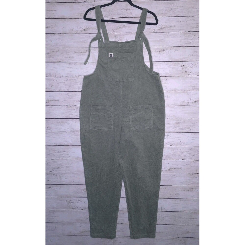 Lucy & Yak Organic Cotton Corduroy Dungaree Overalls Size 10 Green